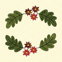 Leaf & Flower Frame Applique