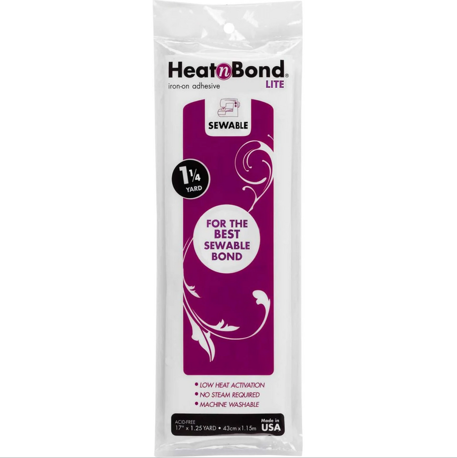 HeatnBond Lite Iron-On Adhesive Fusible (1 1/4yds x 17" wide pack)
