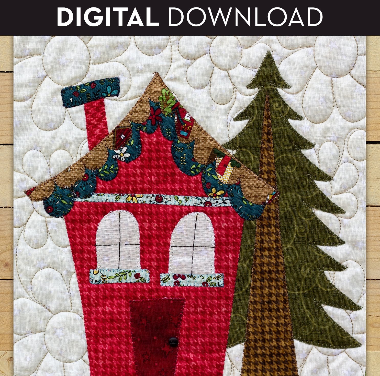Rose House Applique