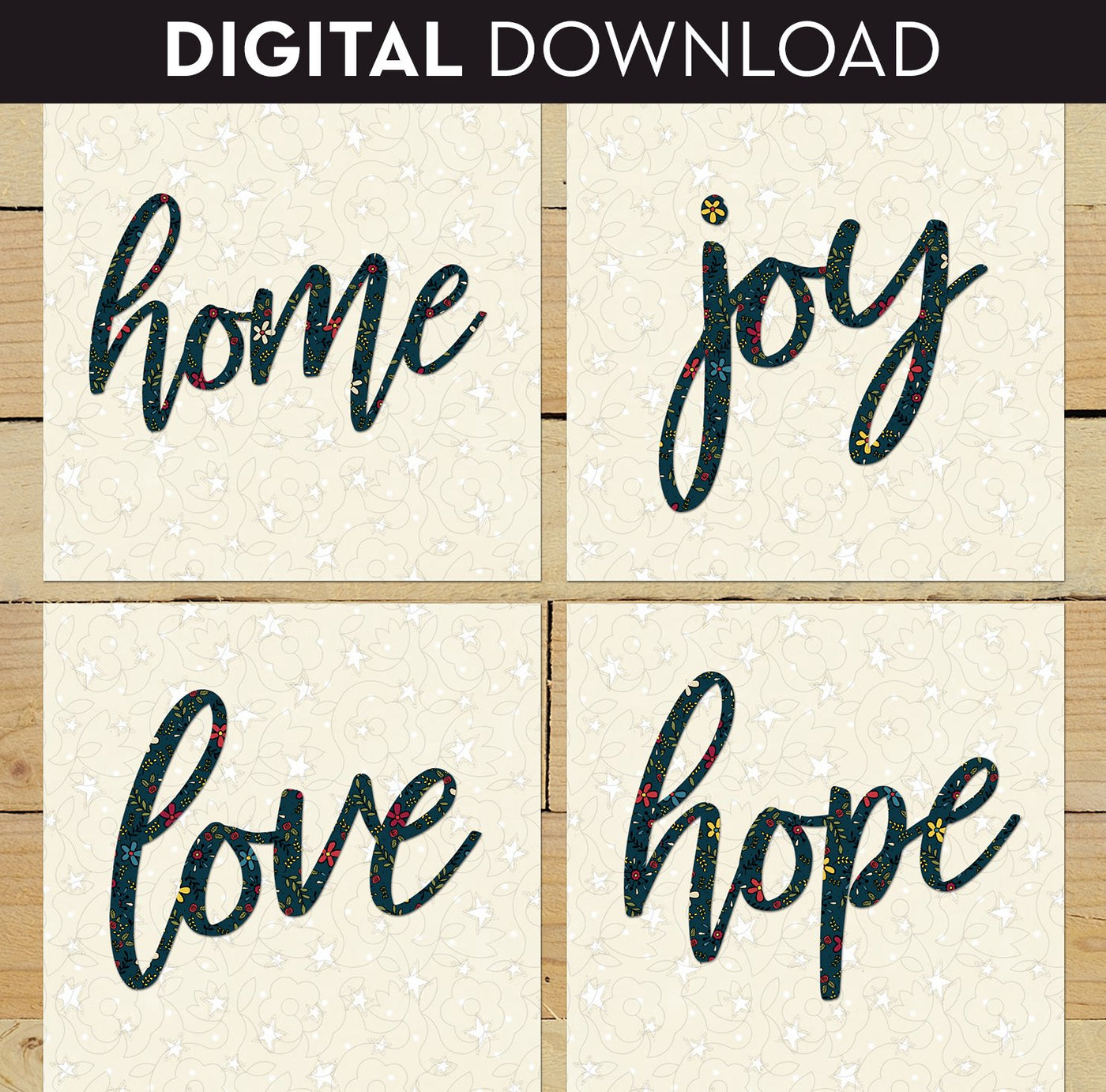Home Joy Love Hope Applique