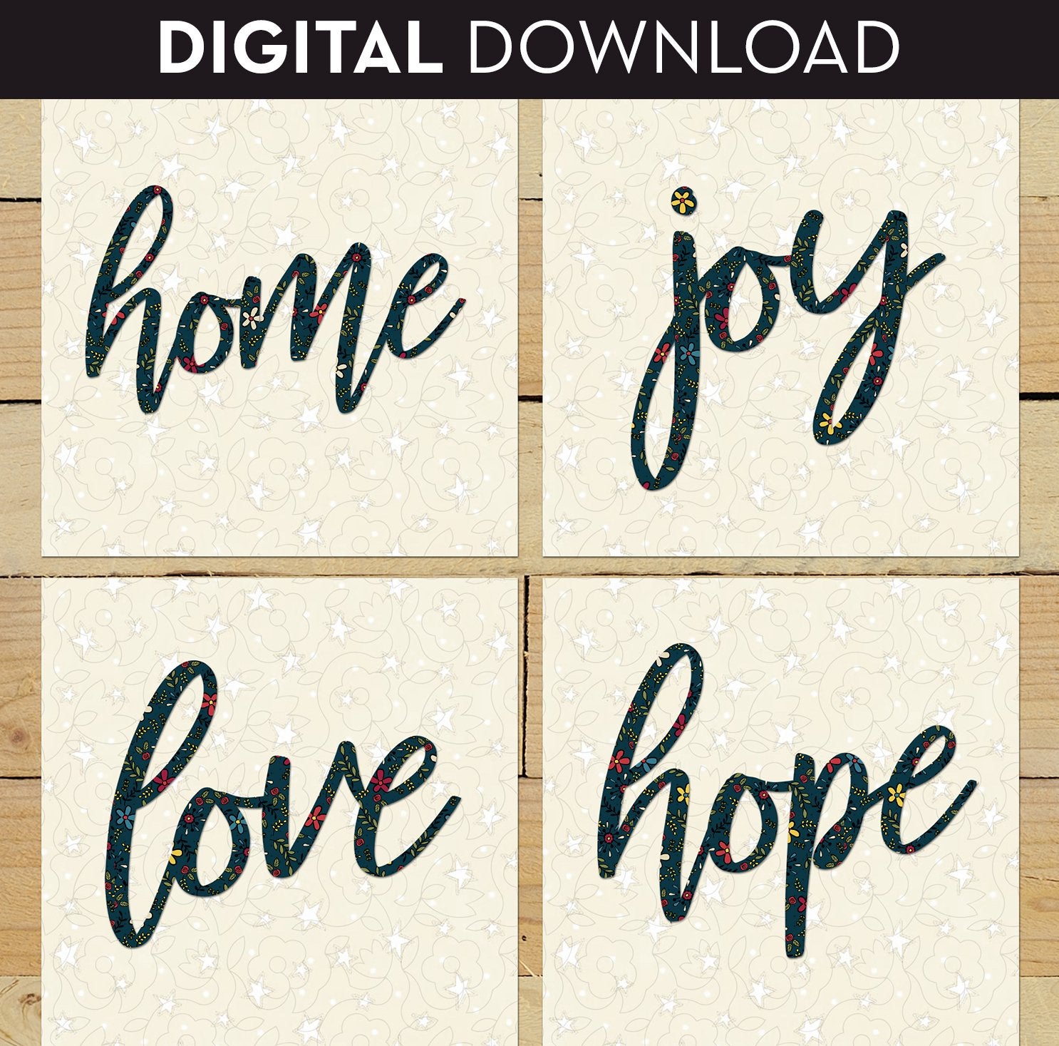 Home Joy Love Hope Applique