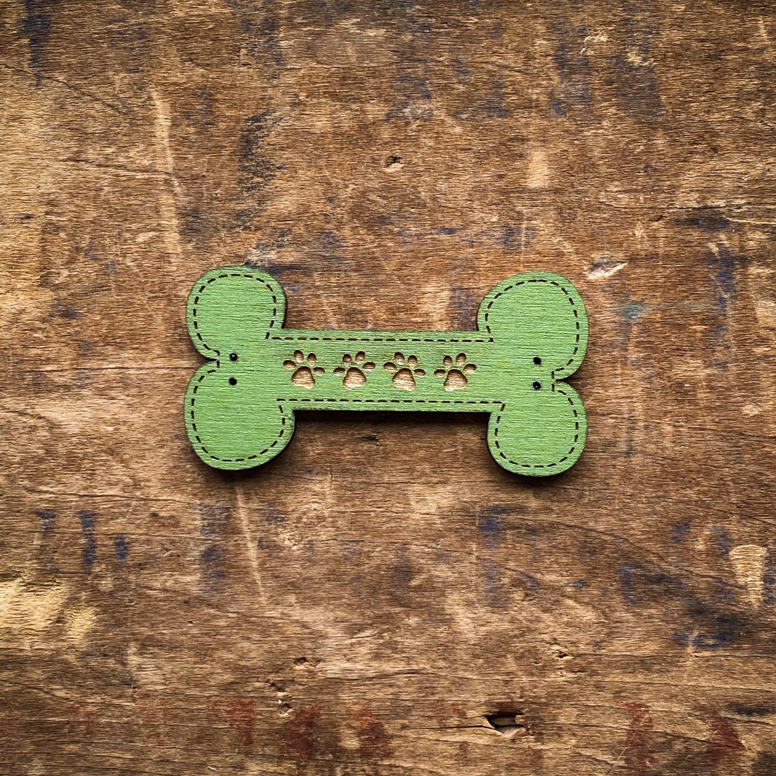 Pawprint Bone Buttons
