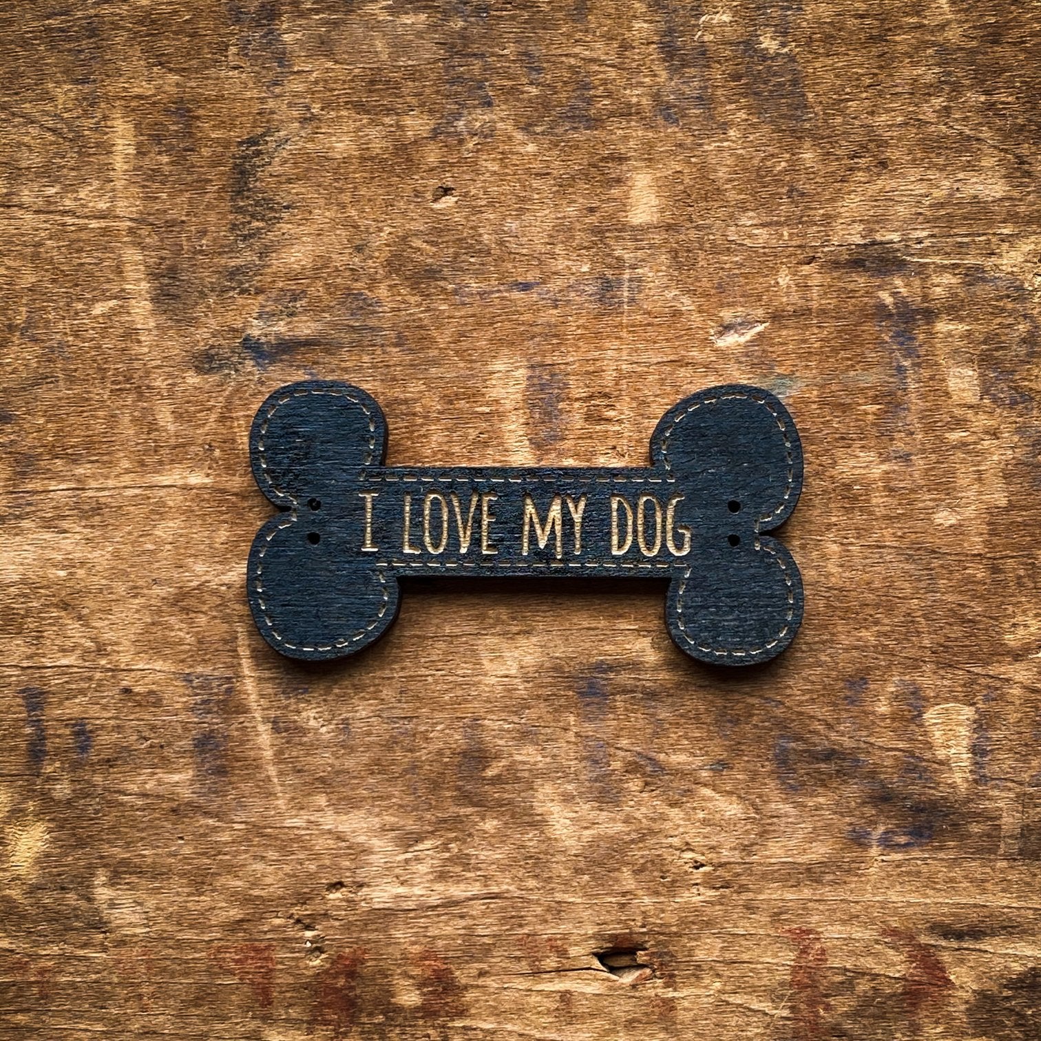 I Love My Dog Bone Buttons