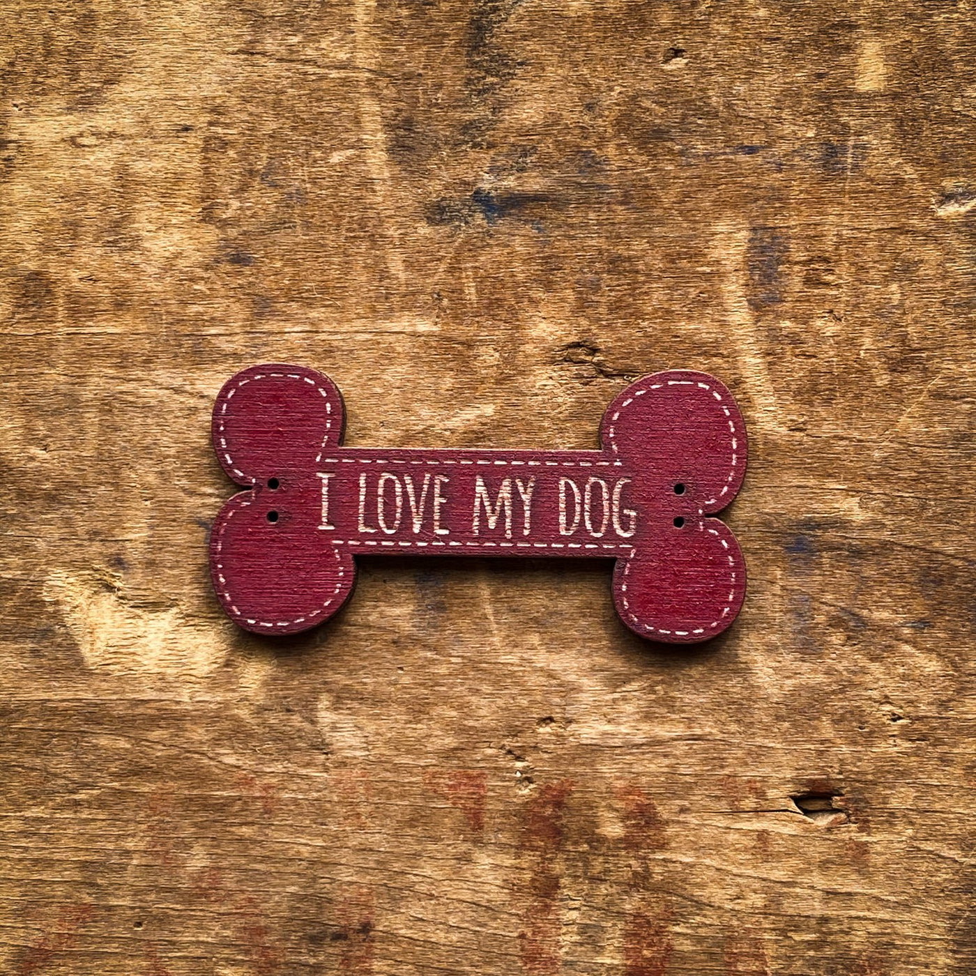 I Love My Dog Bone Buttons