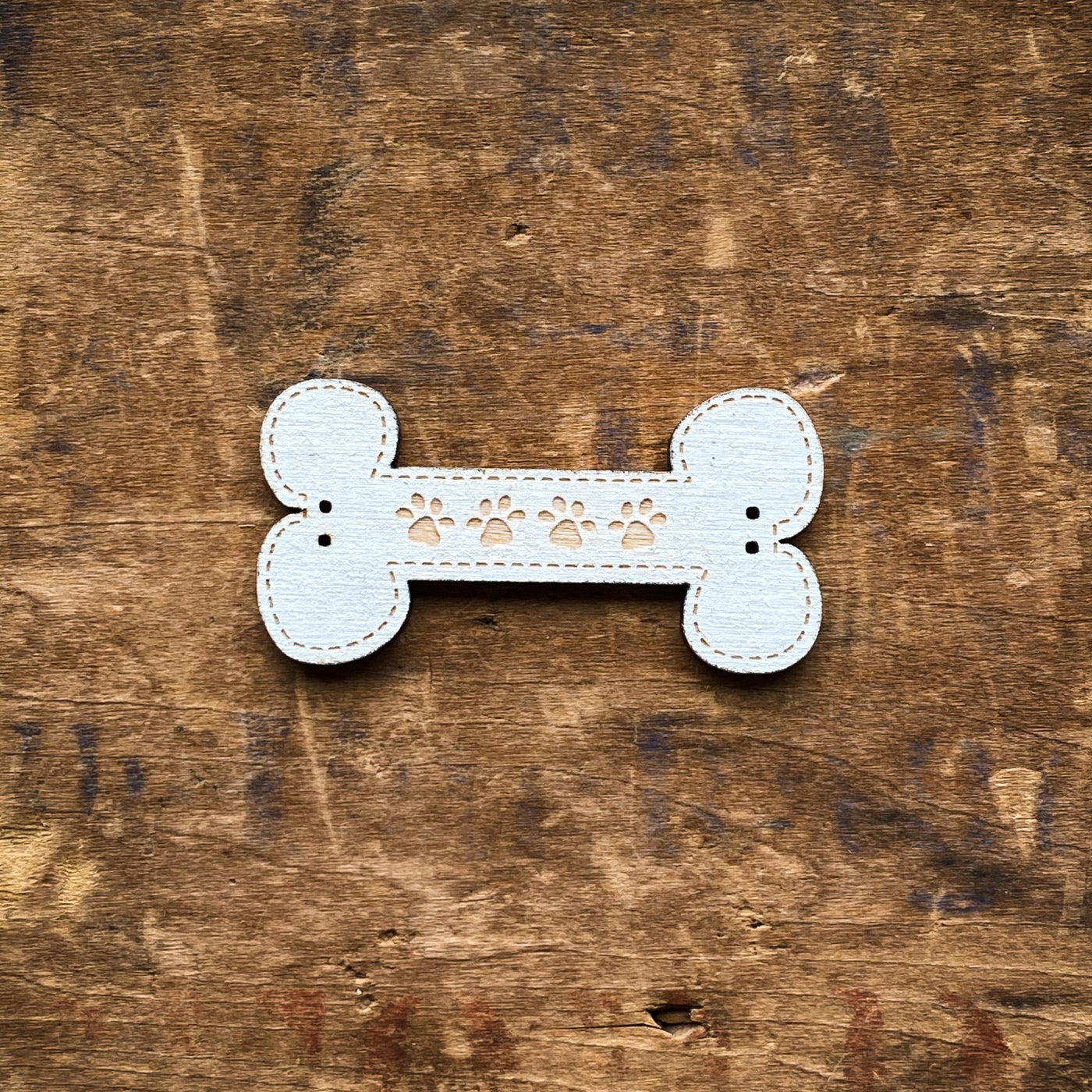 Pawprint Bone Buttons