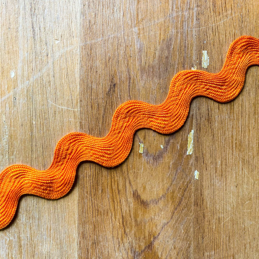 Jumbo Ric Rac Orange - 1 yd Cut