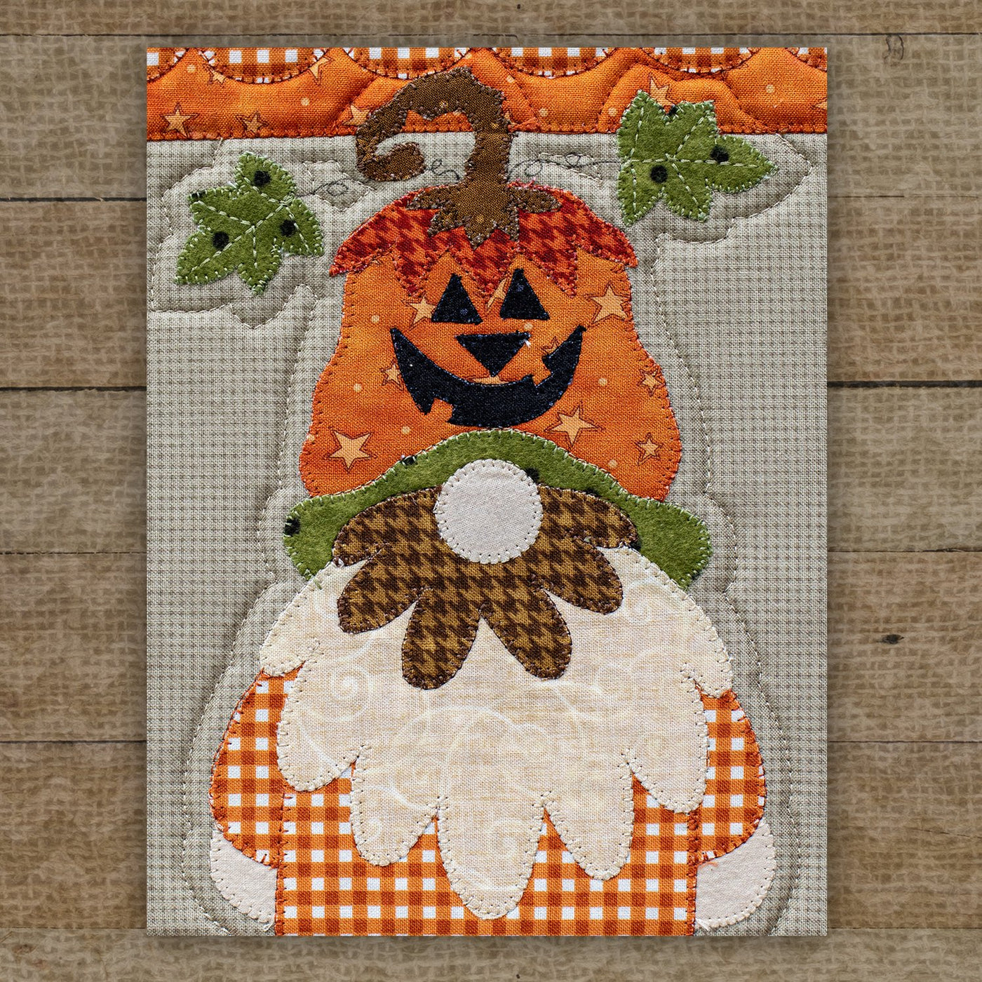 Jack O' Lantern Gnome Applique