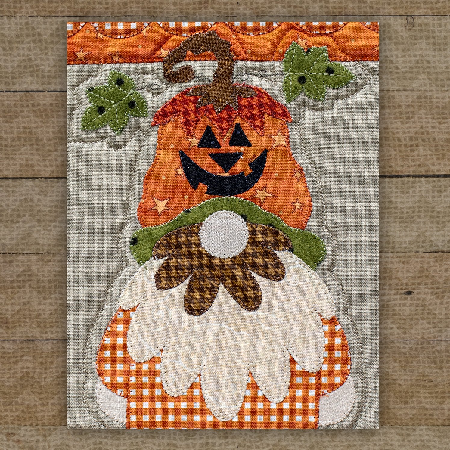 Jack O' Lantern Gnome Applique