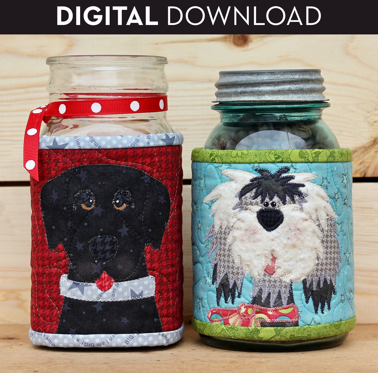 Jar Wraps Pattern (Appliques not included)