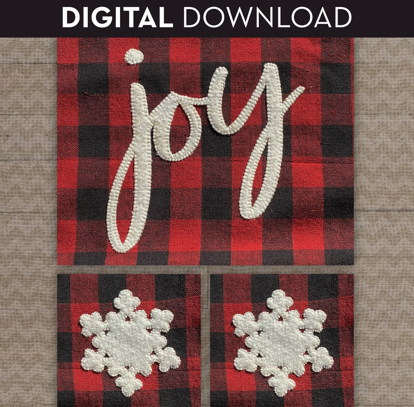 Joy & Snowflakes Applique