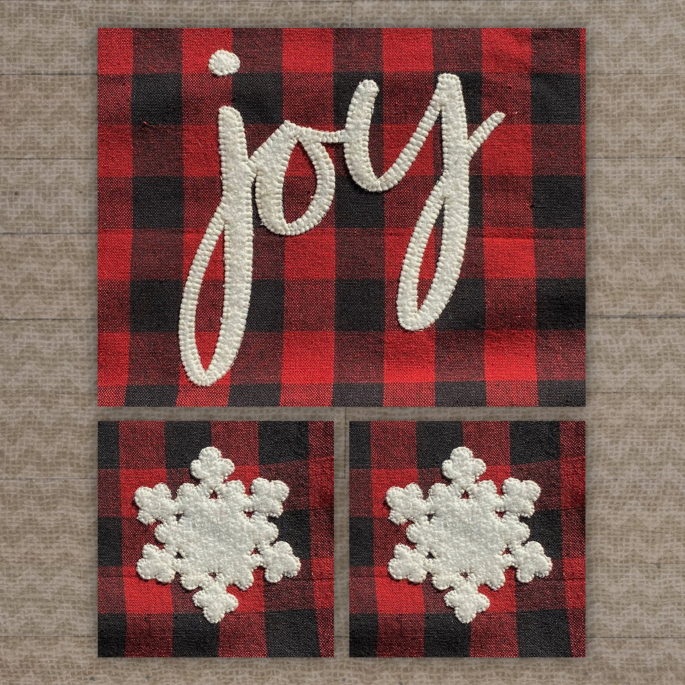 Joy & Snowflakes Applique