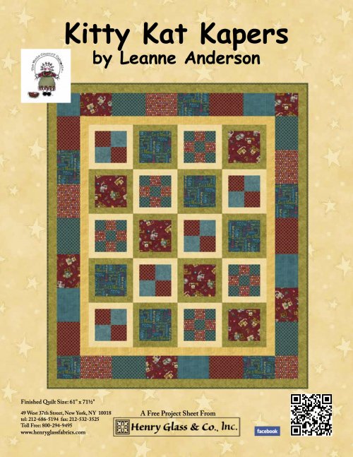 Kitty Kat Kapers Quilt Pattern (FREE Digital Download)