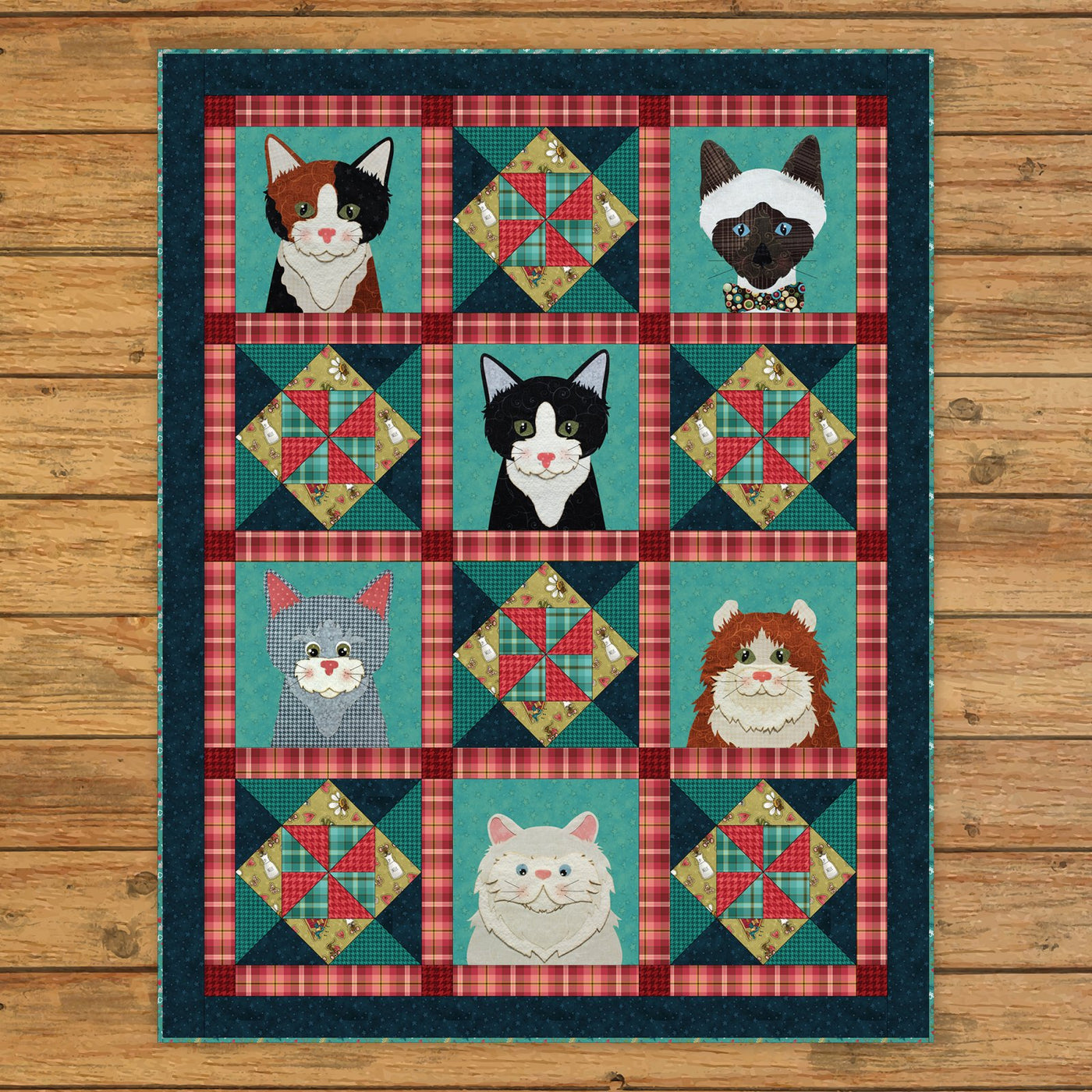 Live Love Meow Applique Quilt Pattern