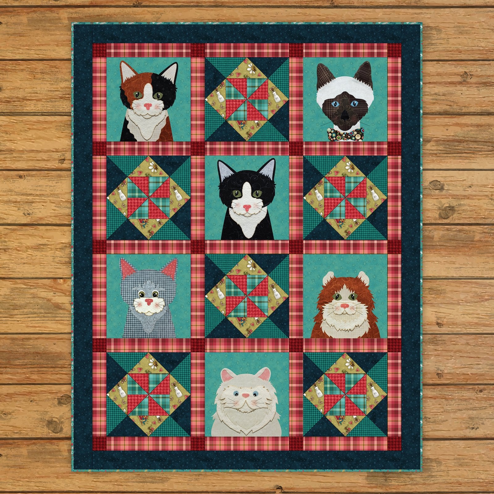 Live Love Meow Applique Quilt Pattern