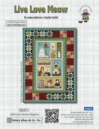 Live Love Meow Quilt 1 Pattern (FREE Digital Download)