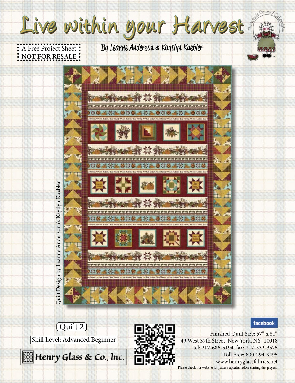 Live Within Your Harvest Quilt 2 Pattern (FREE Digital Download)