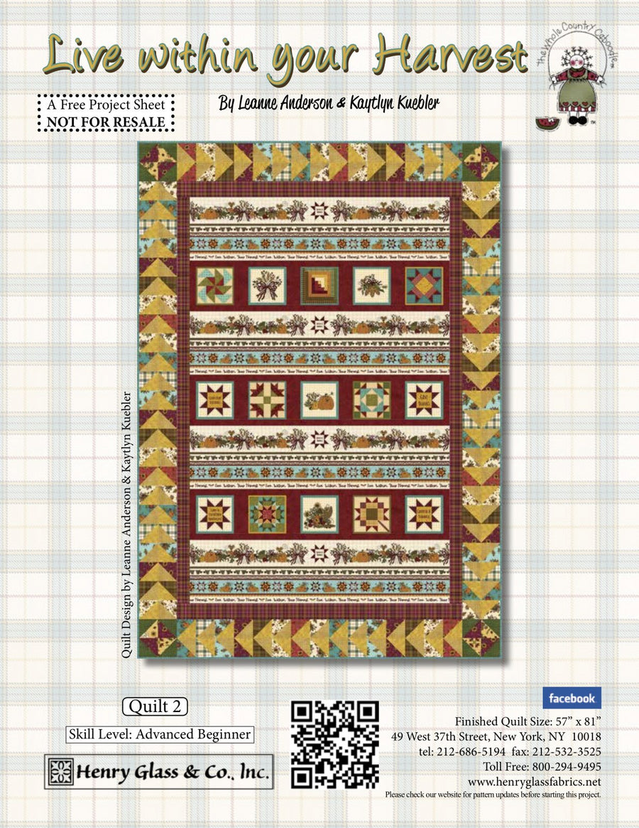 Live Within Your Harvest Quilt 2 Pattern (FREE Digital Download)
