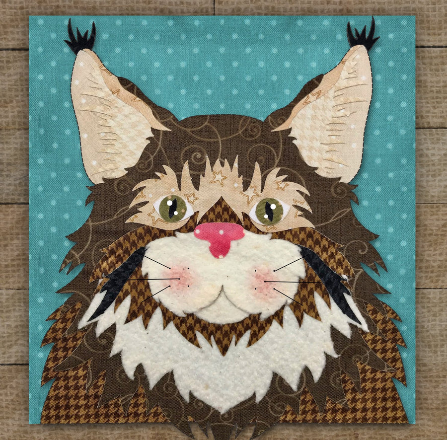 Maine Coon Cat Applique