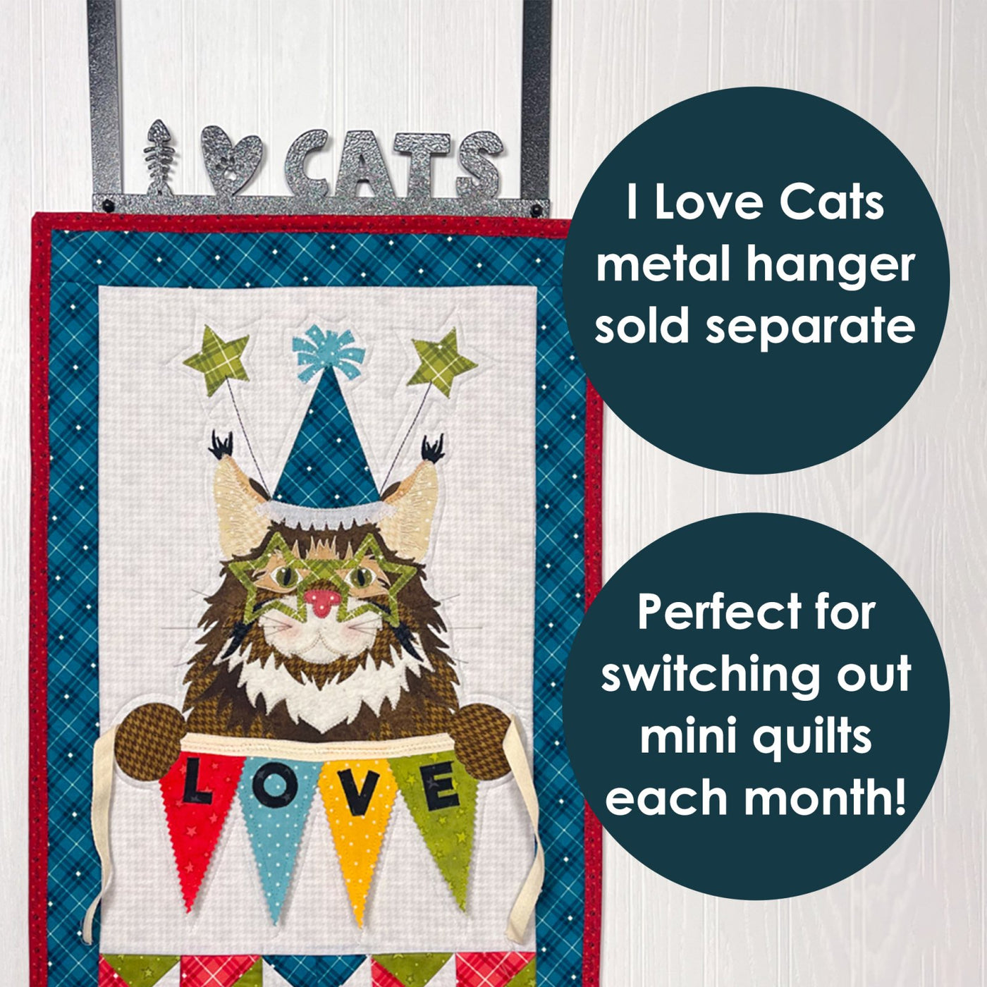 Hat on a Cat Applique Mini Quilts Kit