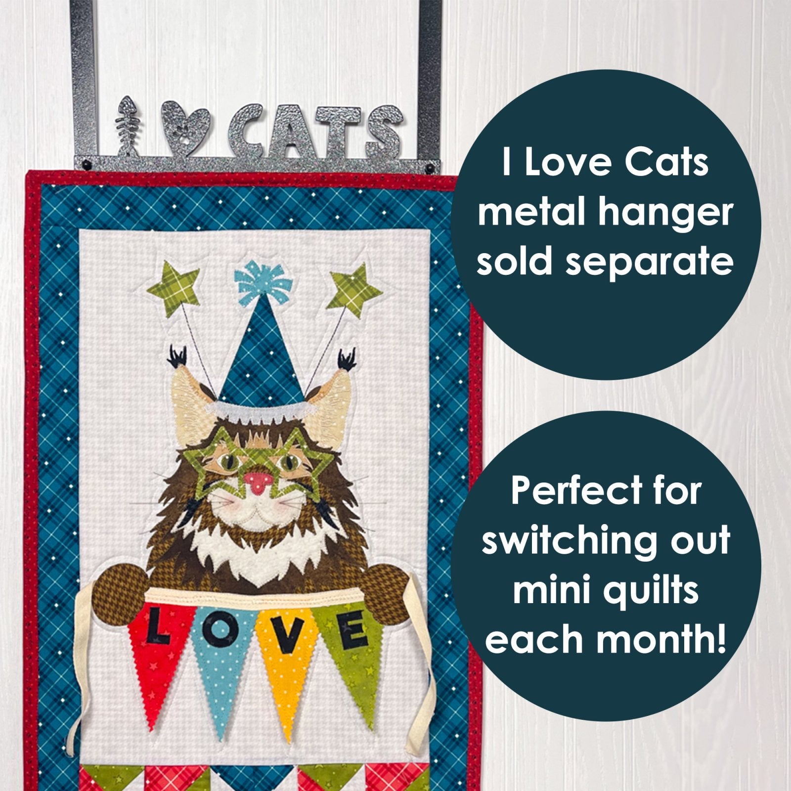 Hat on a Cat Applique Mini Quilts Kit