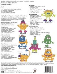 Monster Mania Quilt Pattern