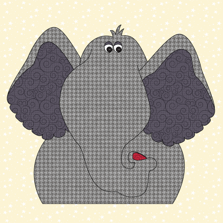 Elephant Head Applique