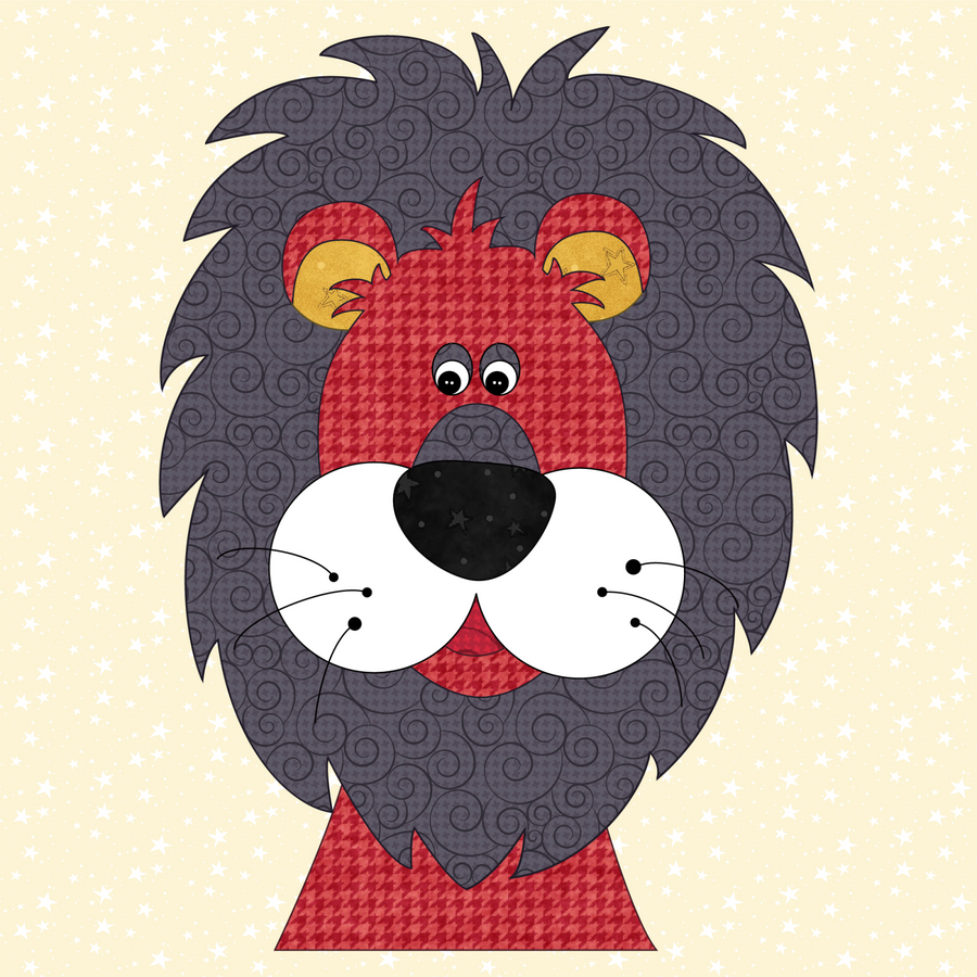 Lion Head Applique