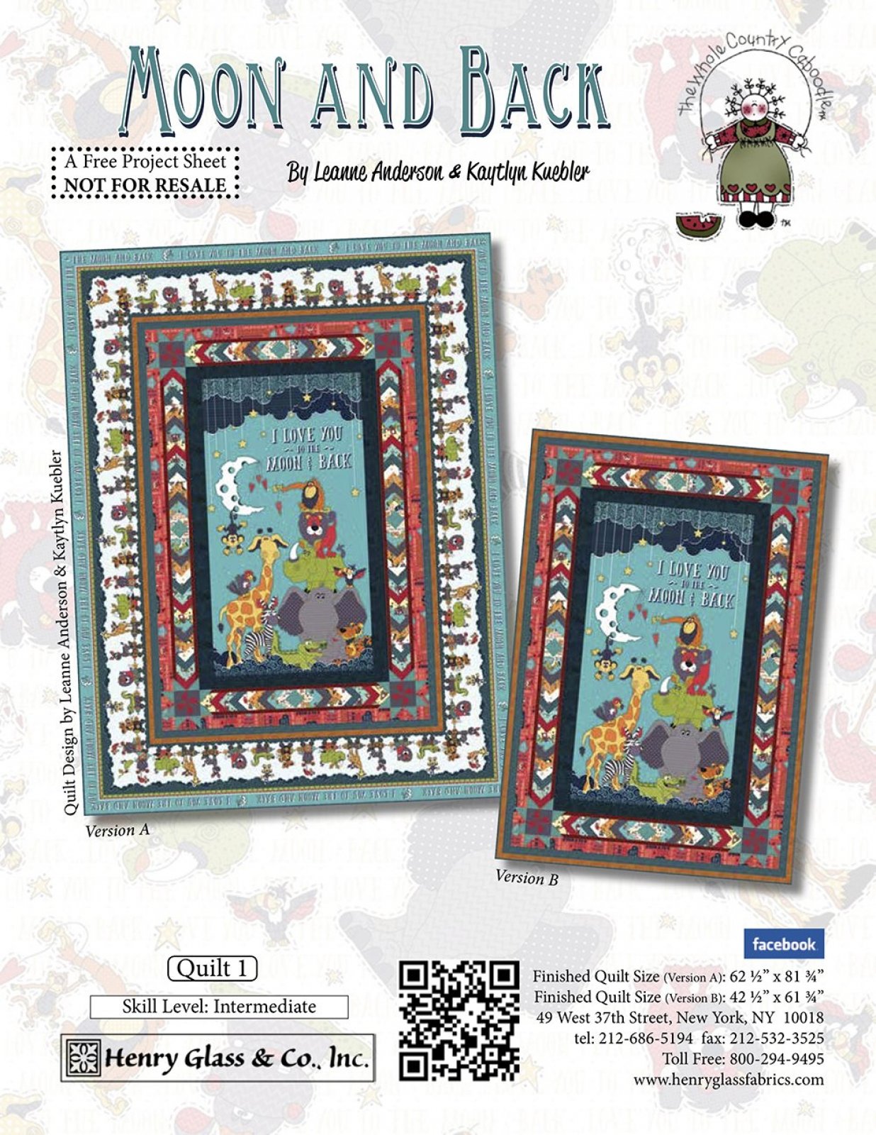 Moon and Back Quilt 1 Pattern (FREE Digital Download)