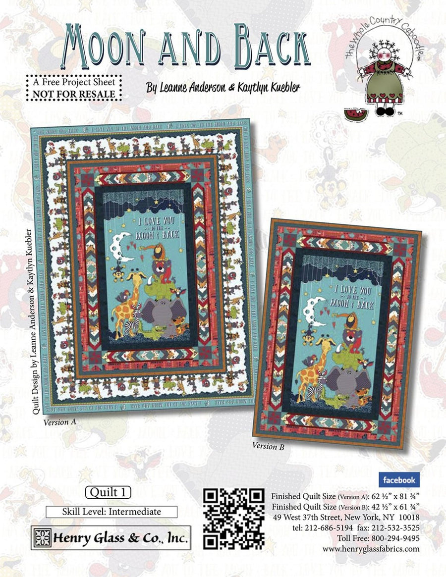 Moon and Back Quilt 1 Pattern (FREE Digital Download)