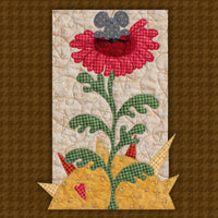 Mouse On Flower Applique