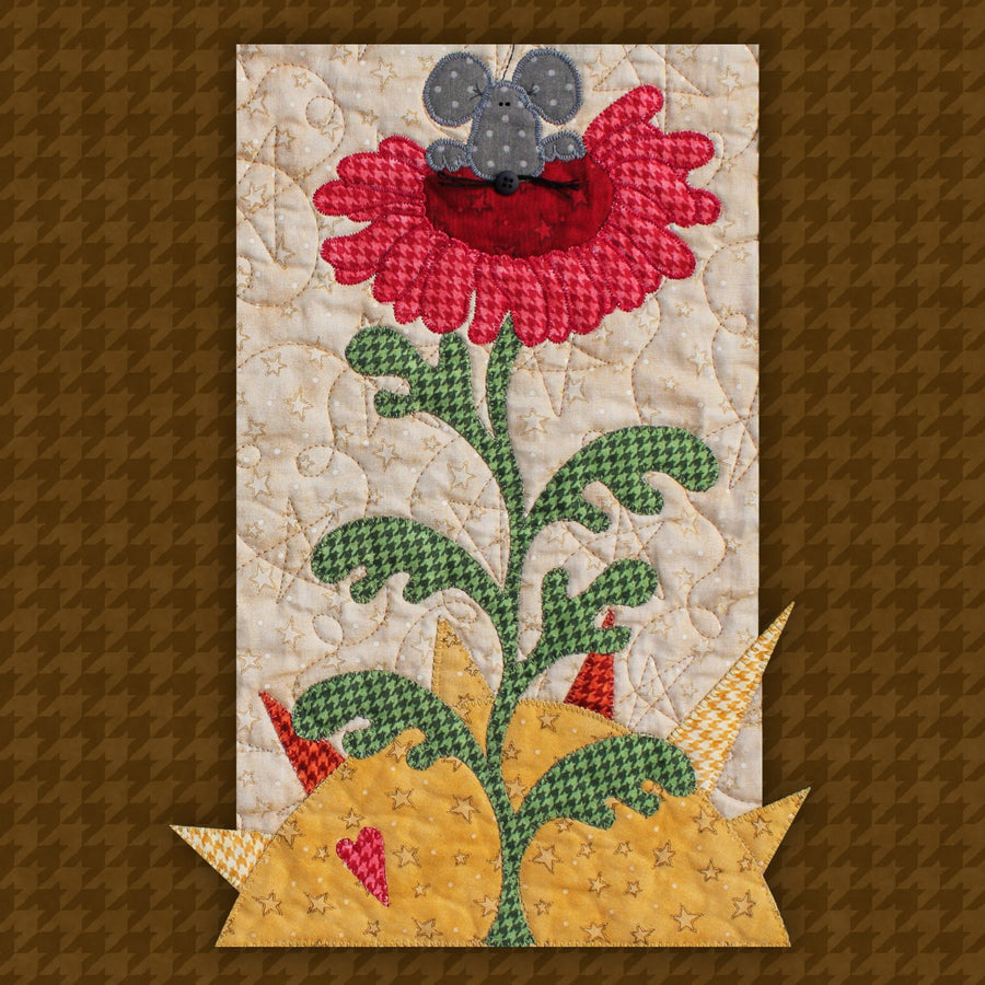 Mouse On Flower Applique
