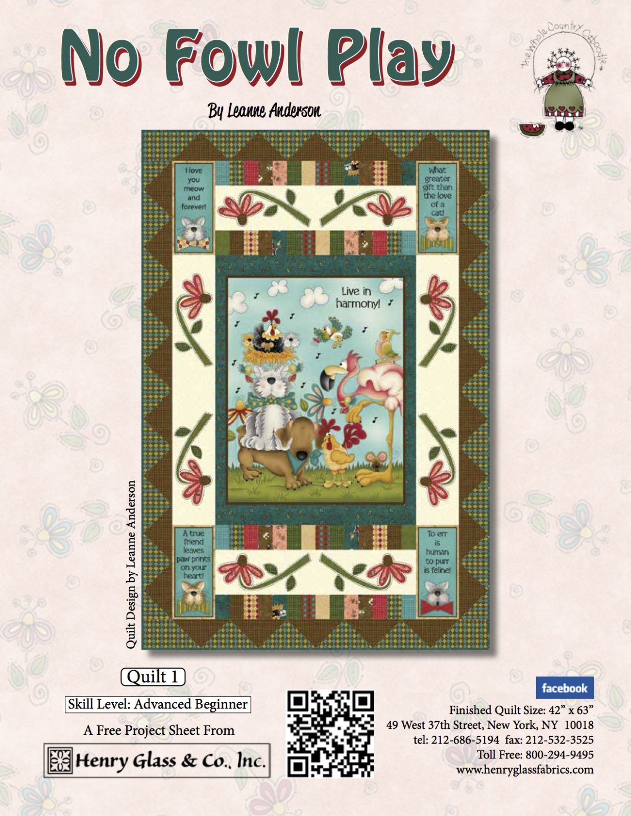 No Fowl Play Quilt 1 Pattern (FREE Digital Download)