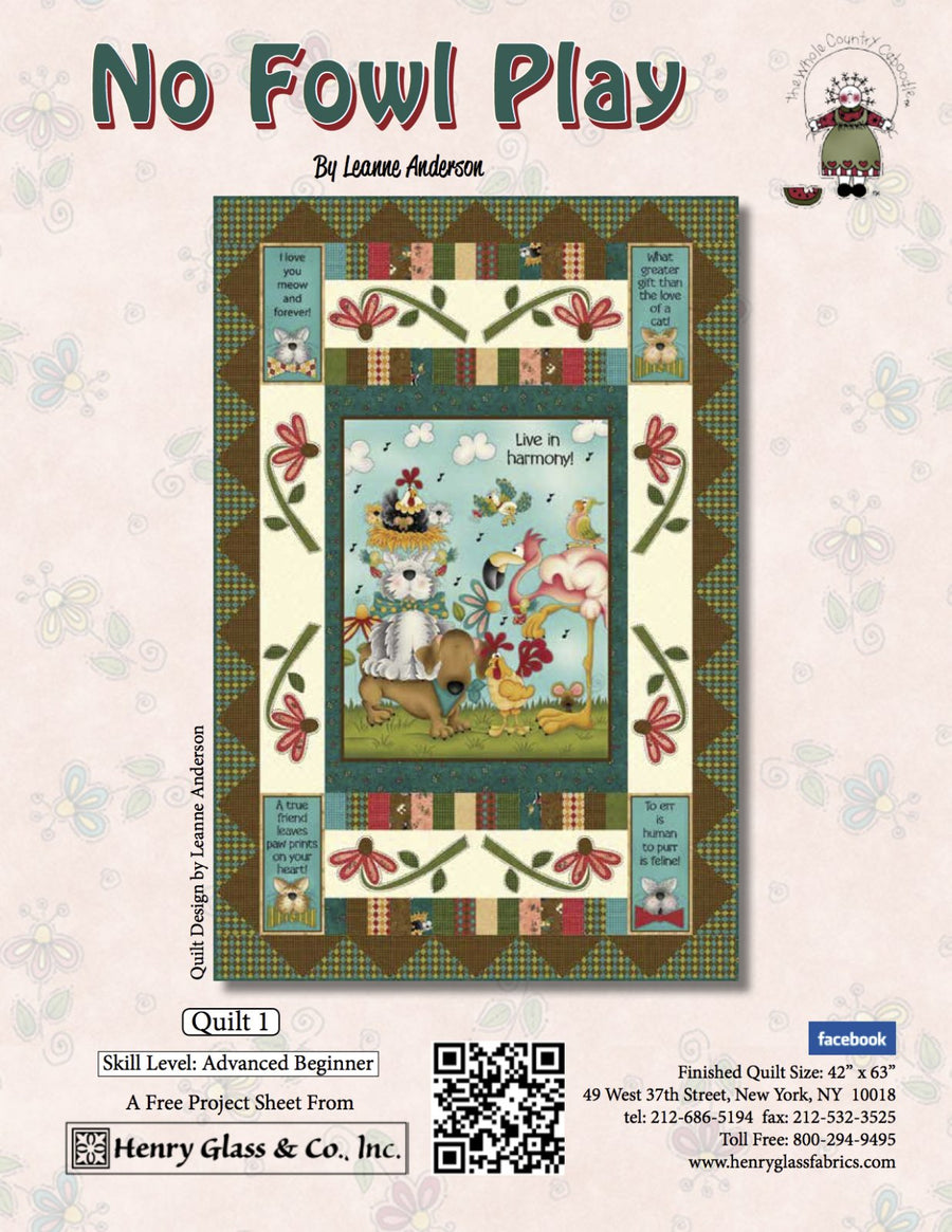No Fowl Play Quilt 1 Pattern (FREE Digital Download)