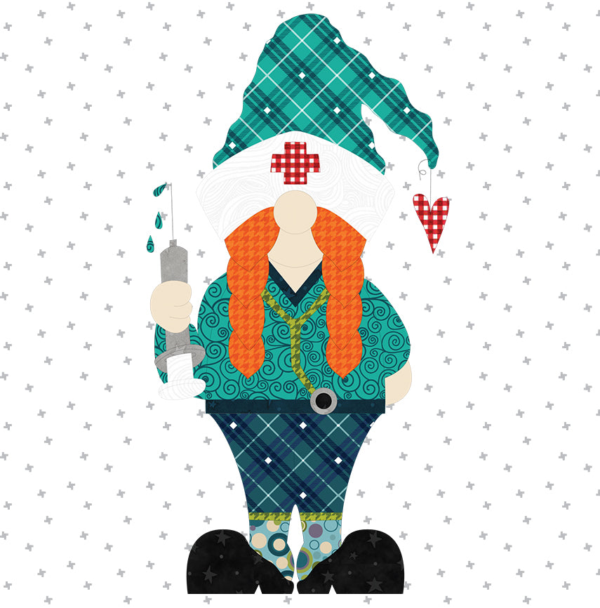 Nurse Gnome Applique