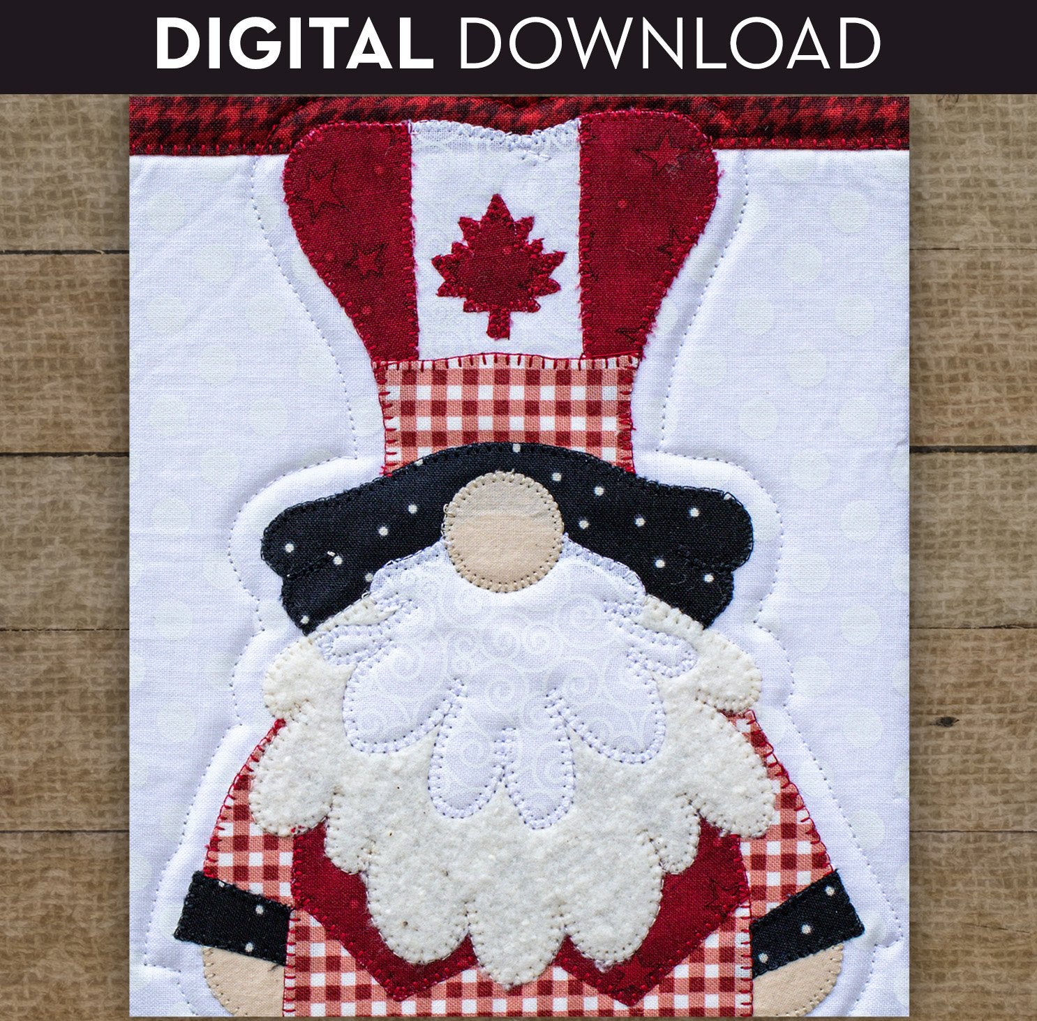 O Canada Gnome Applique