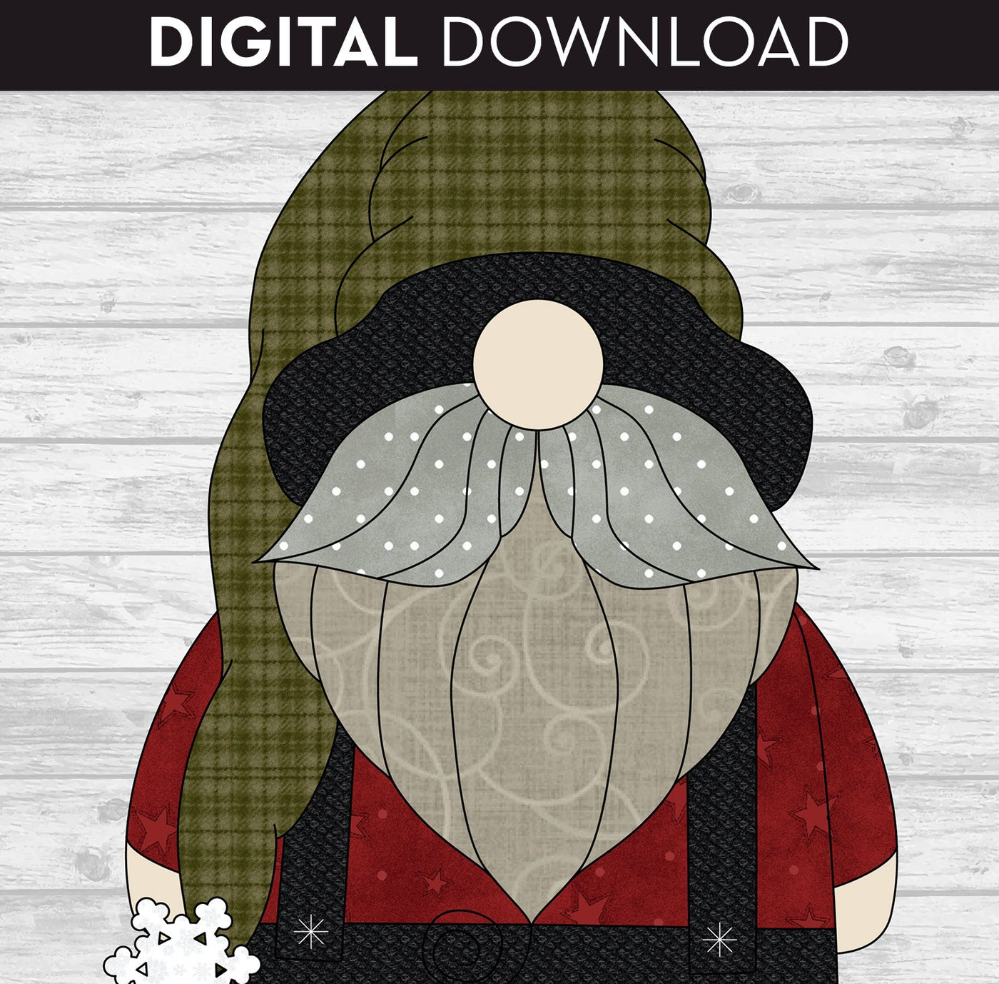 Papa Gnome Applique