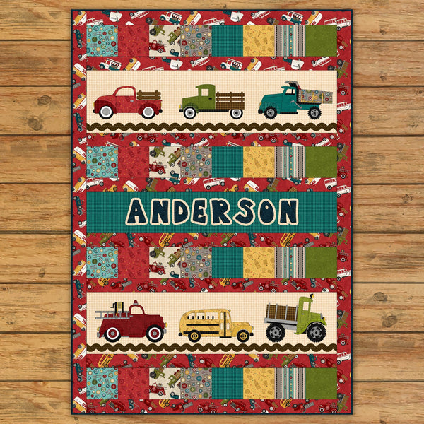 Papa's Old Truck Applique Quilt Pattern