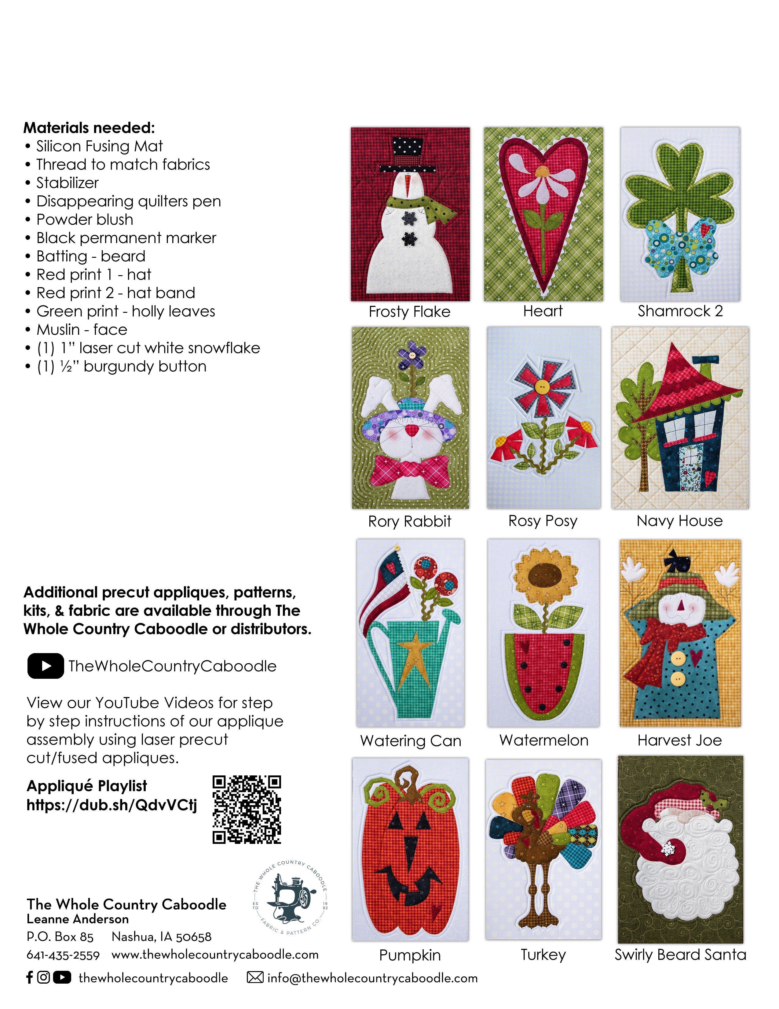 Swirly Beard Santa Applique