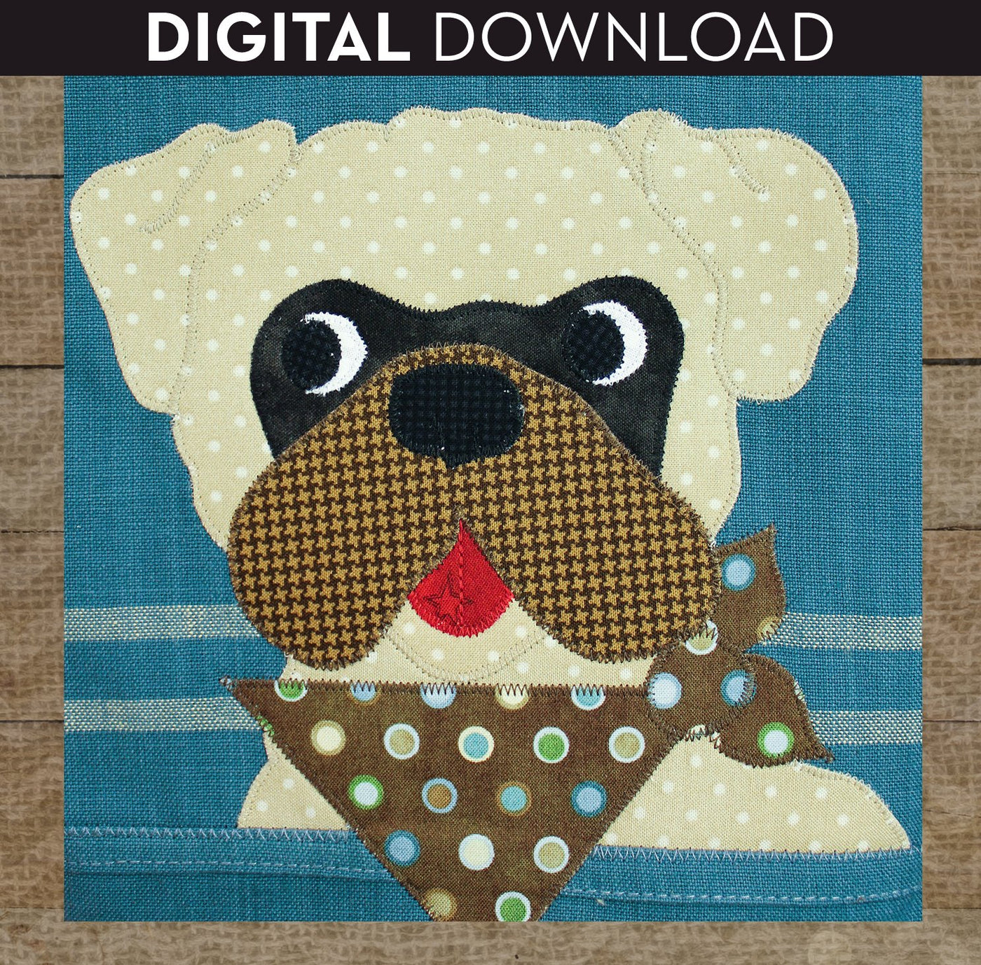 Pug Applique
