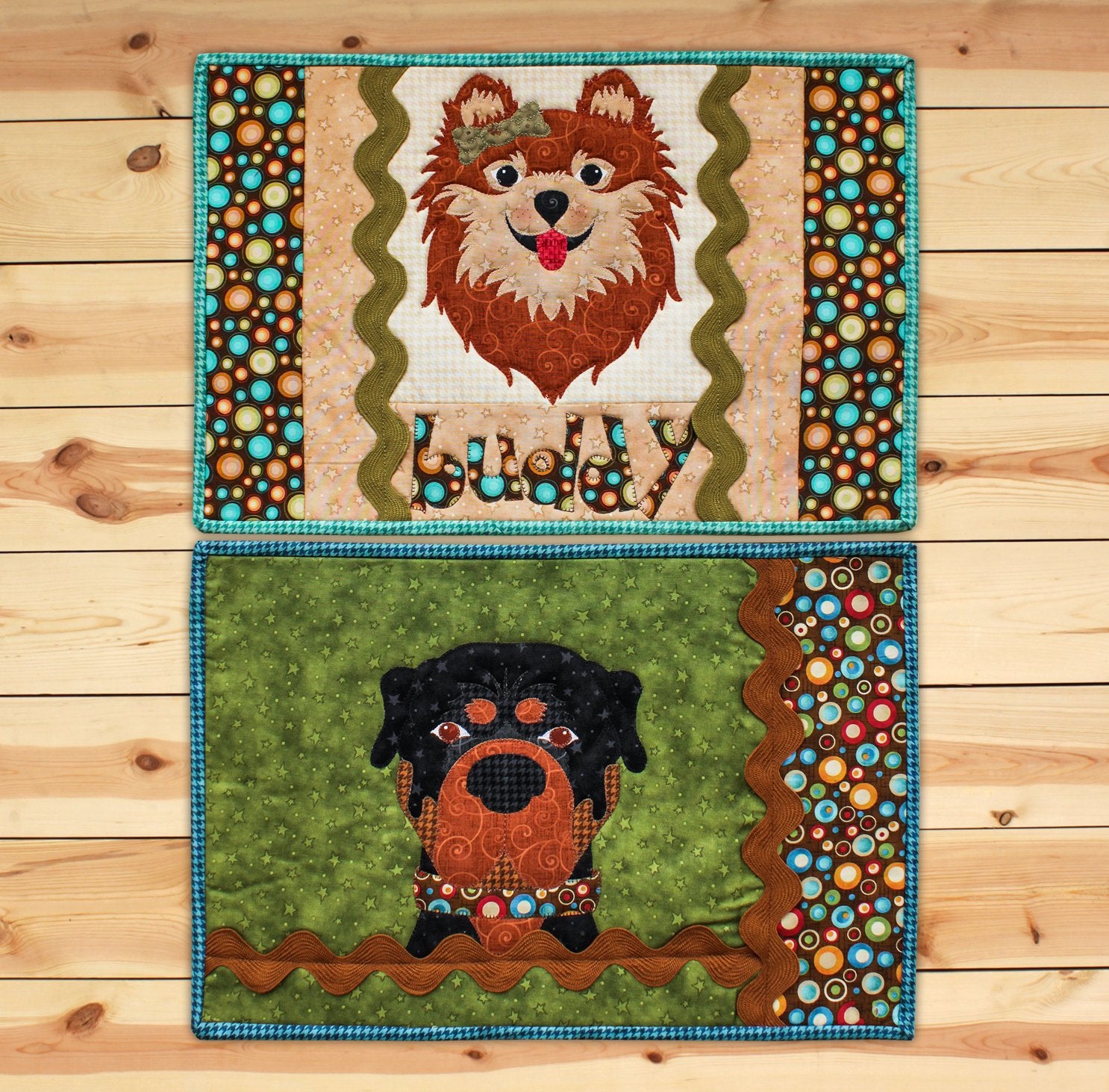 Puppy Placemats Pattern (Appliques not included)