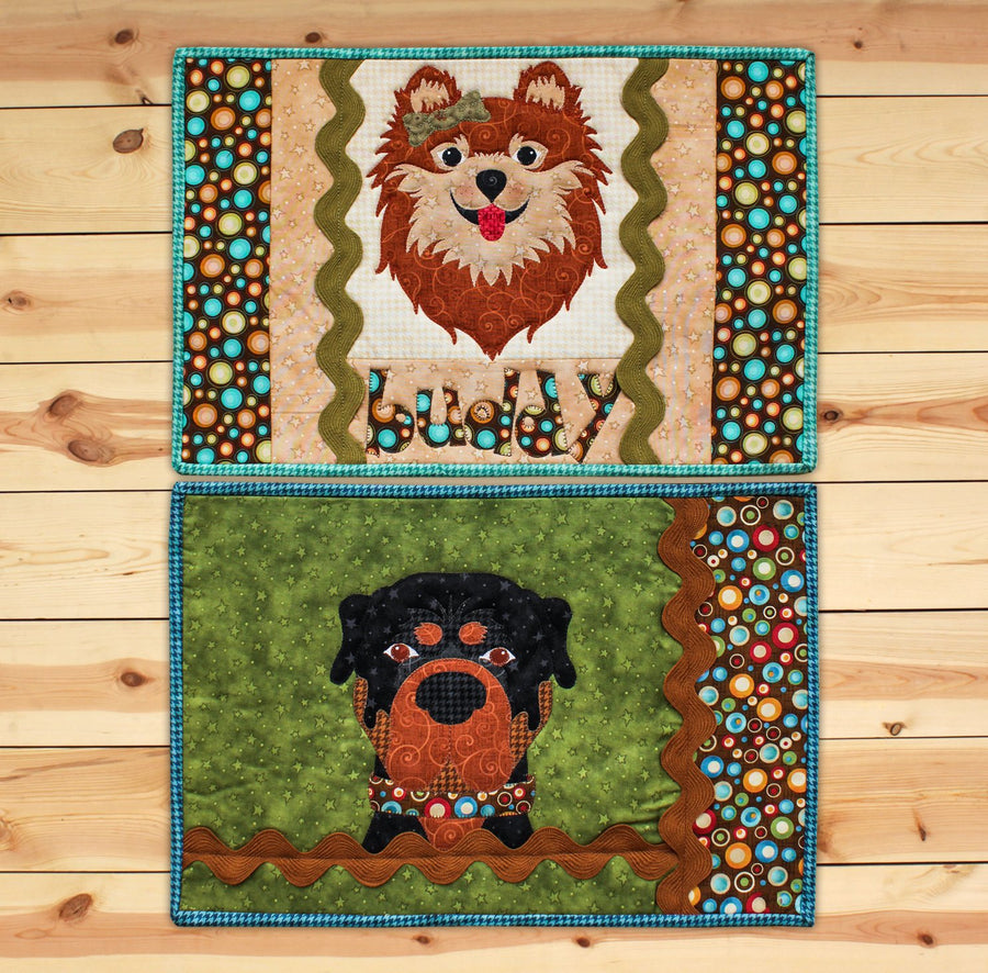 Puppy Placemats Pattern (Appliques not included)