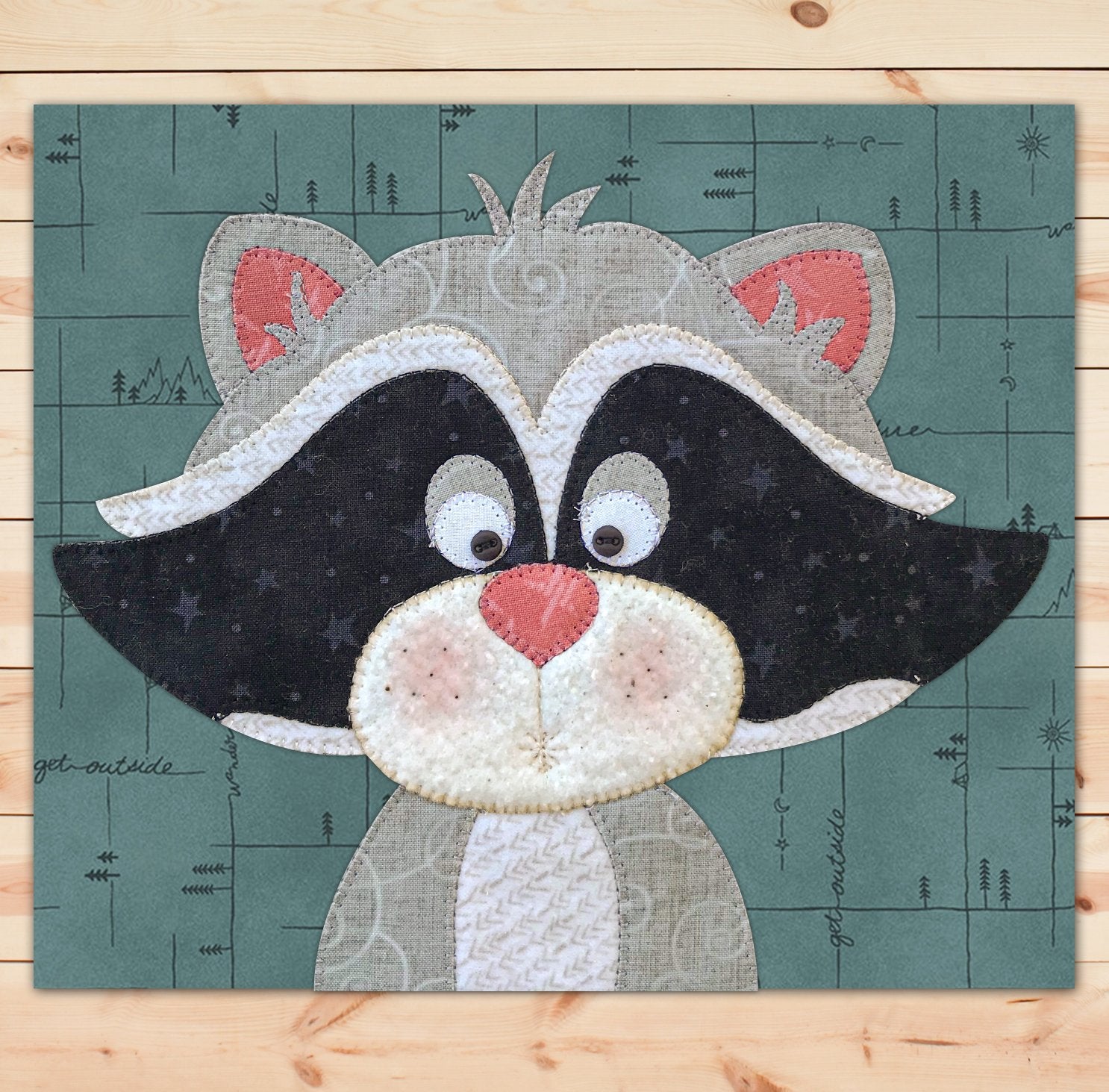 Raccoon Head Applique