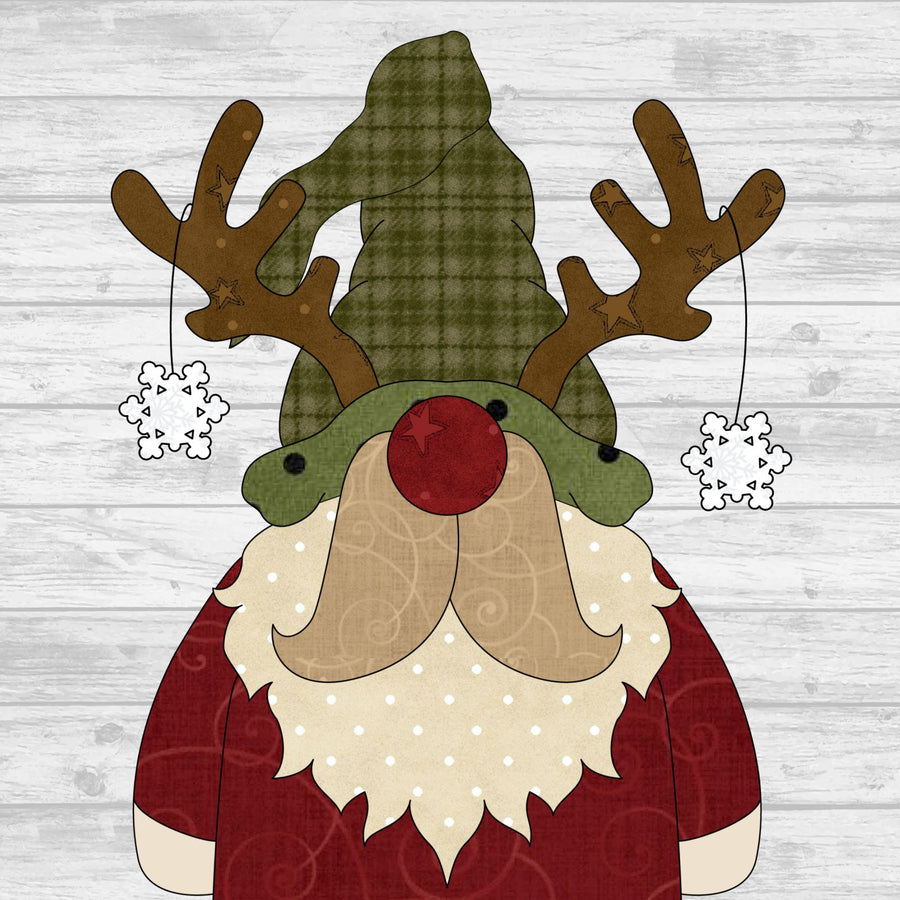 Reindeer Gnome Applique