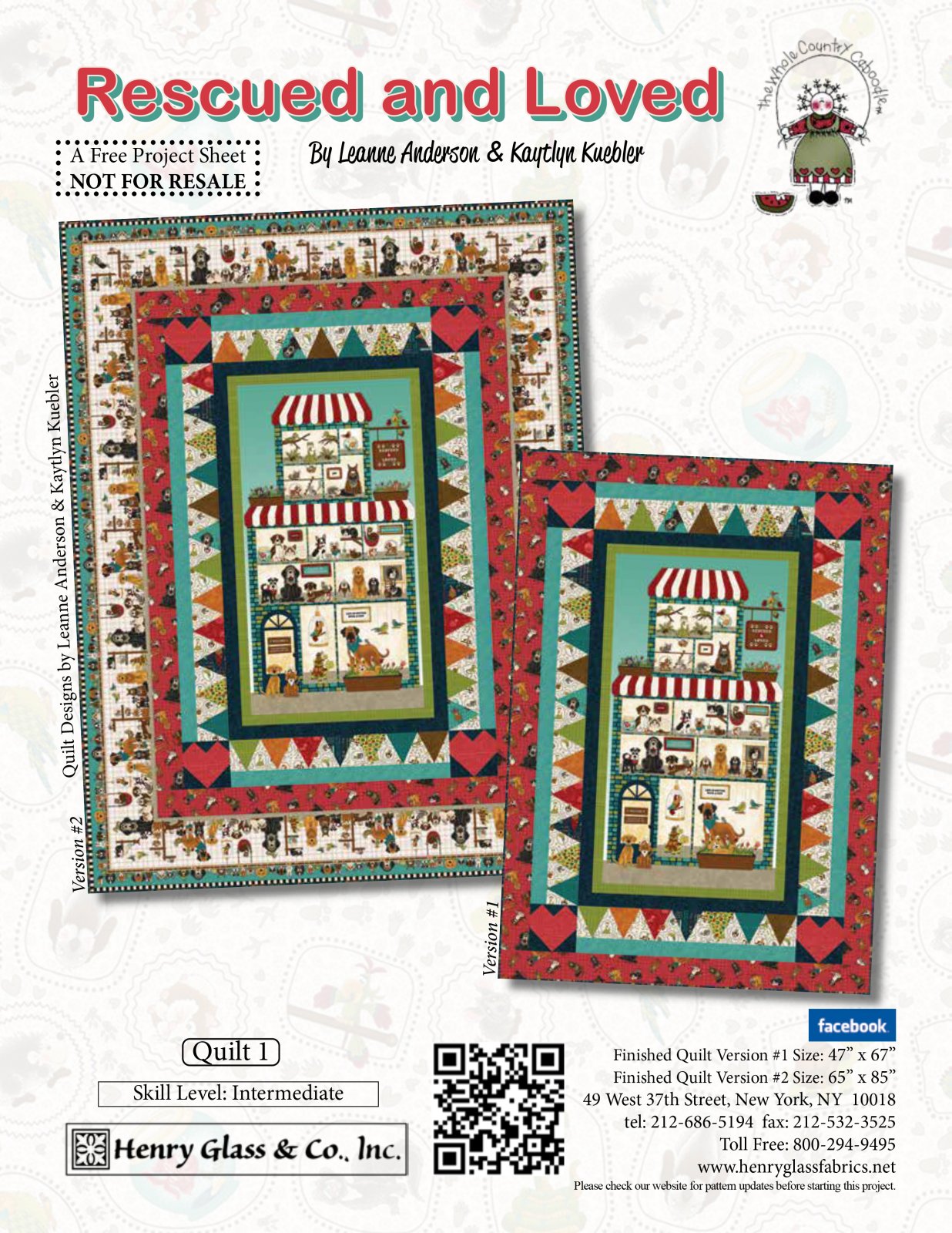 Rescued & Loved Quilt 1 Pattern (FREE Digital Download)