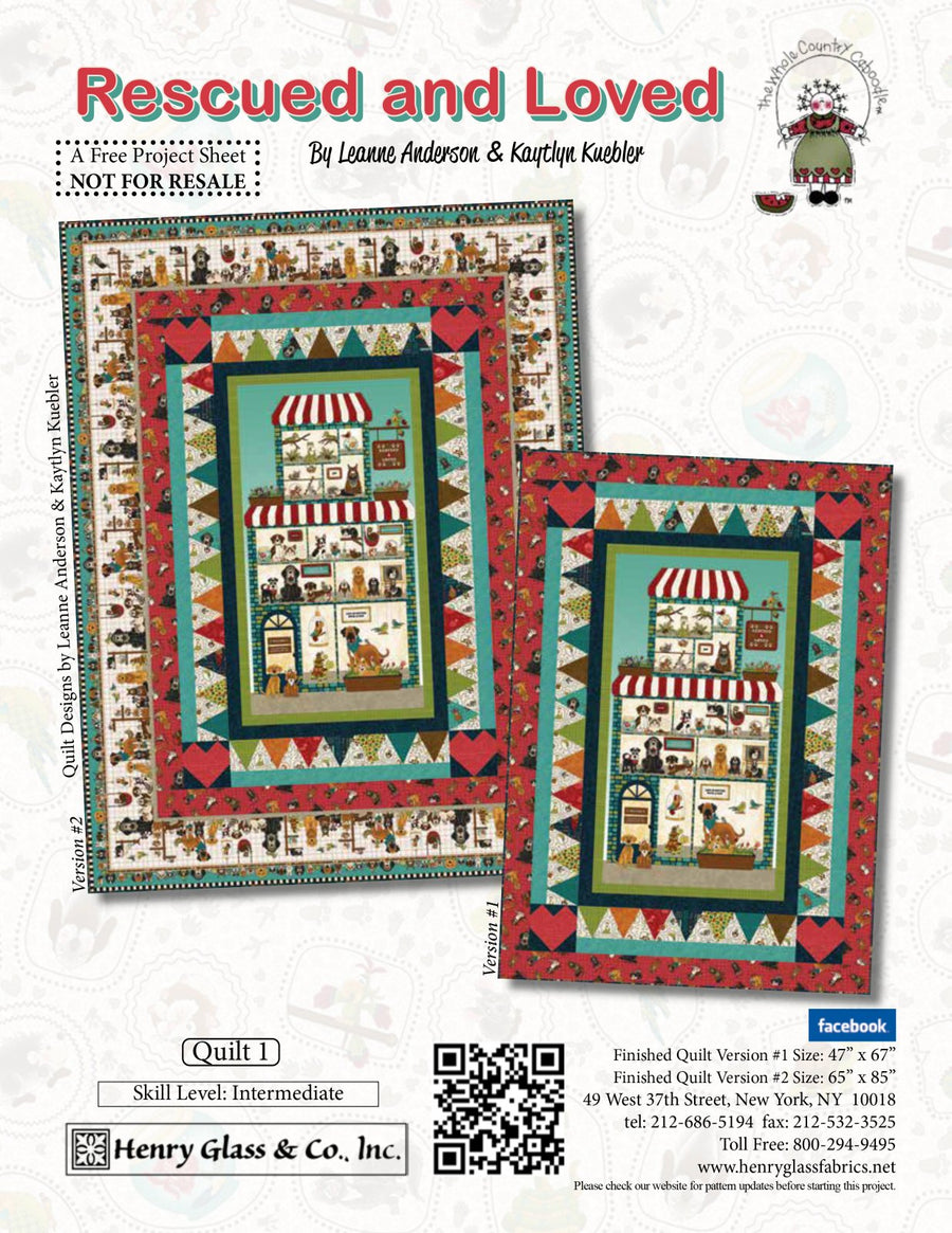 Rescued & Loved Quilt 1 Pattern (FREE Digital Download)