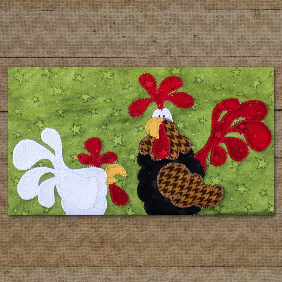 Rooster & Chicken Applique