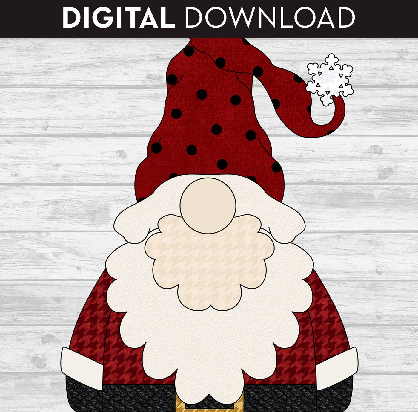 Santa Gnome Applique