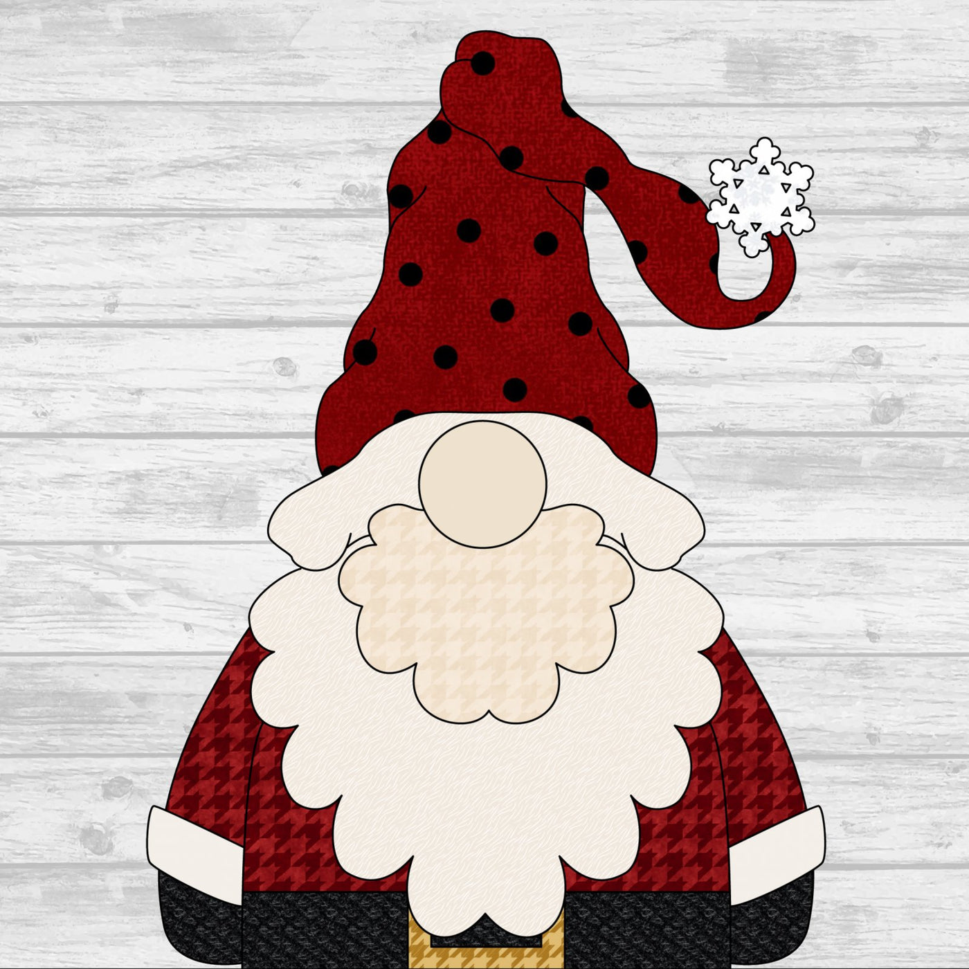 Santa Gnome Applique
