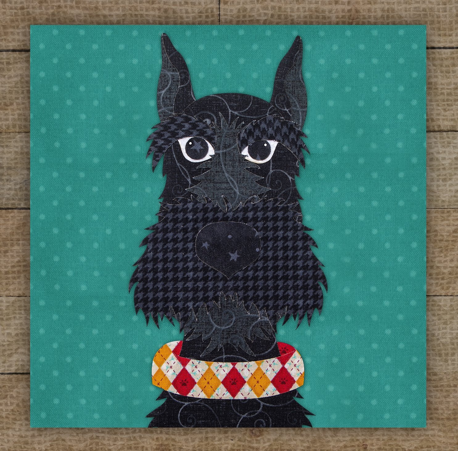 Schnauzer 2 Crop Ears Applique