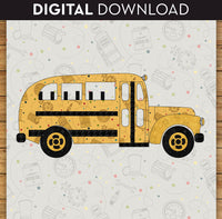 School Bus Applique